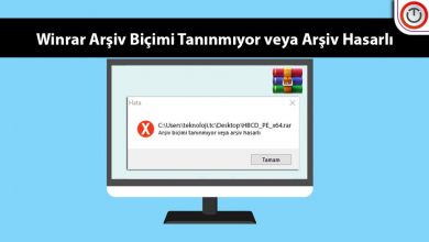 Winrar Arşiv Biçimi Tanınmıyor veya Arşiv Hasarlı