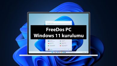FreeDos PC Windows 11 kurulumu